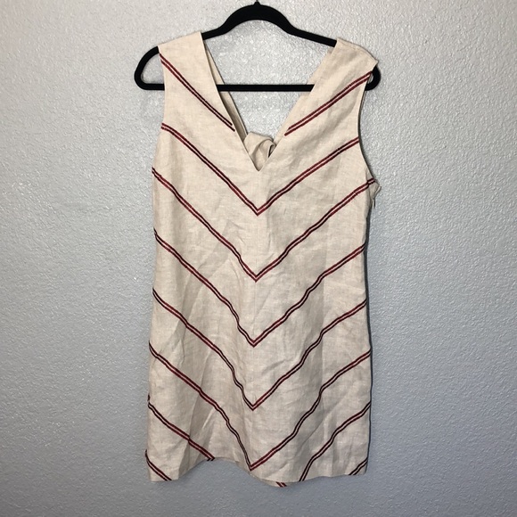 NWT Sachin + Babi Poppy Linen Oatmeal Shift Dress - Picture 3 of 8